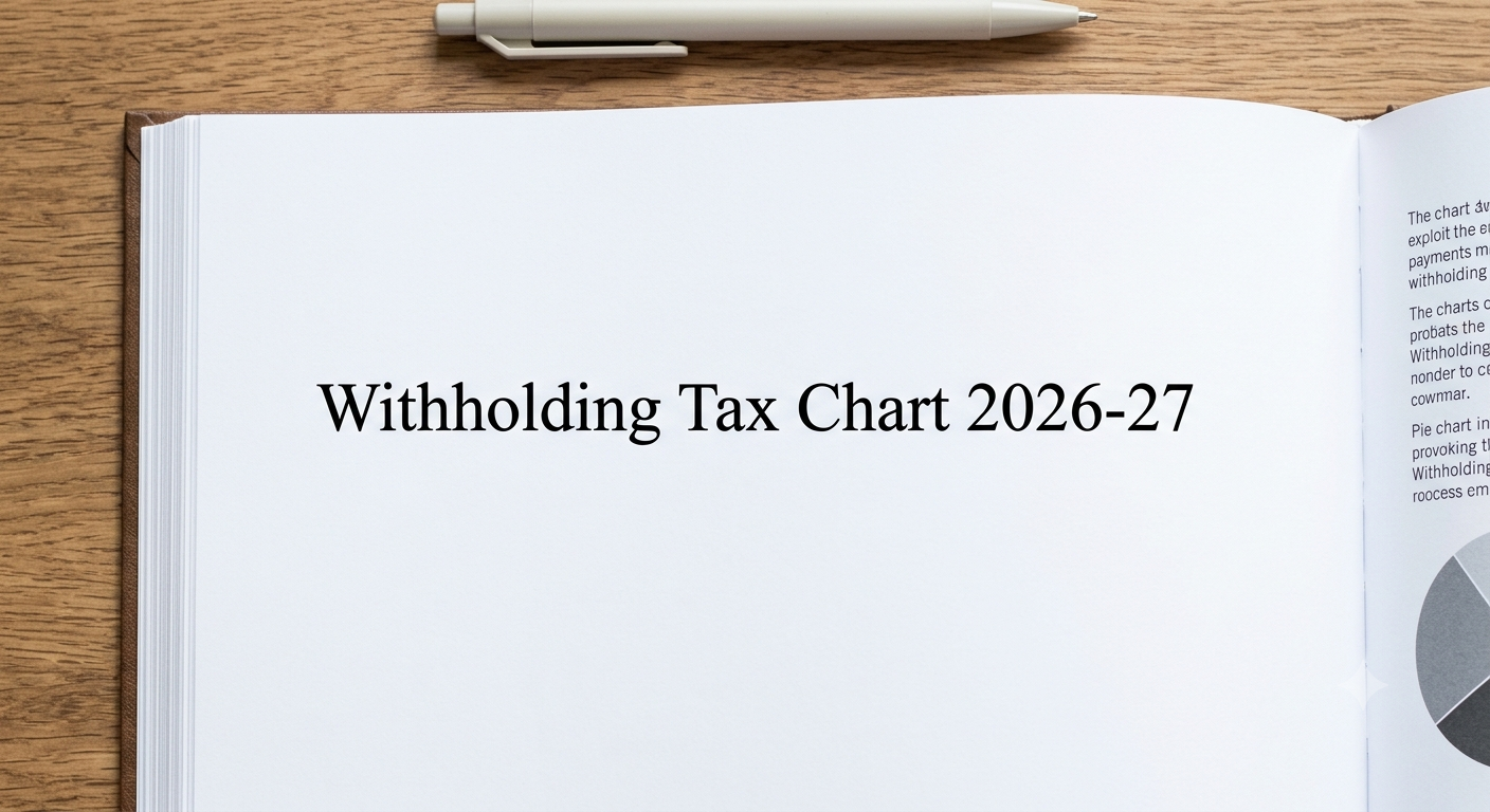 Withholding Tax Chart 2026-27
