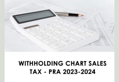 Withholding Chart Sales tax – PRA 2023-2024